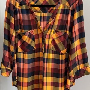 Torrid Harper Multicolor Plaid Shirt